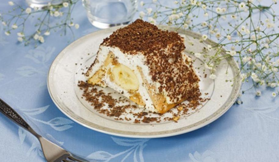 Рецепт десерт банановый домик