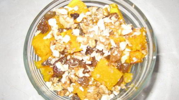 ШАГ 3. десерт из тыквы, орехов, изюма и шоколада