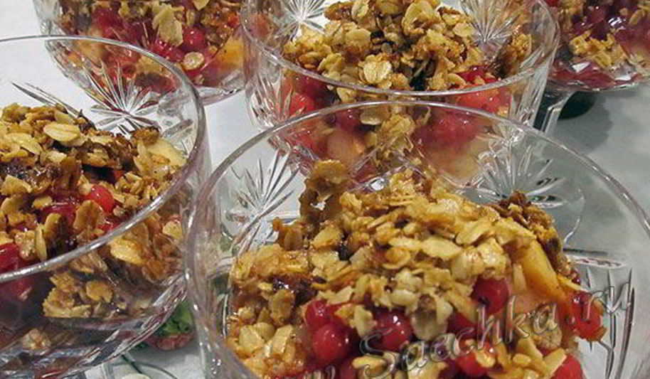 Рецепт десерт из яблок и смородины