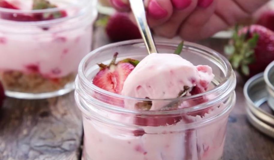 Рецепт десерт клубничный чизкейк