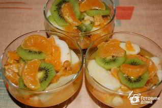 Фрукты в имбирно-мятном сиропе