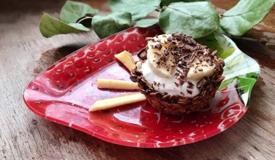 Рецепт гранола-корзинки с греческим йогуртом