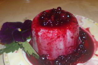 Холодный пудинг из манной крупы