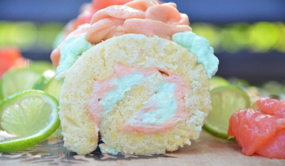 Рецепт бисквитный рулет с лососевым кремом