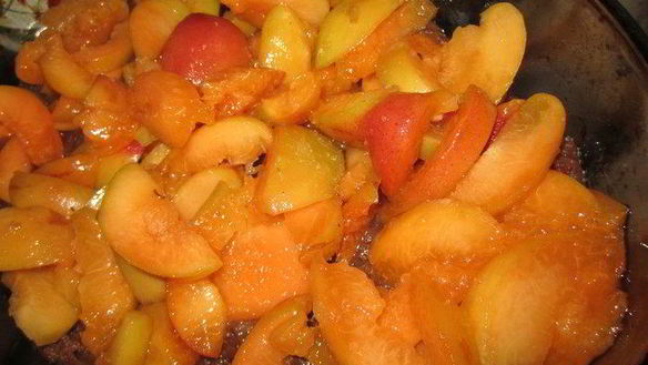 ШАГ 4. брауни с абрикосами и творожным кремом