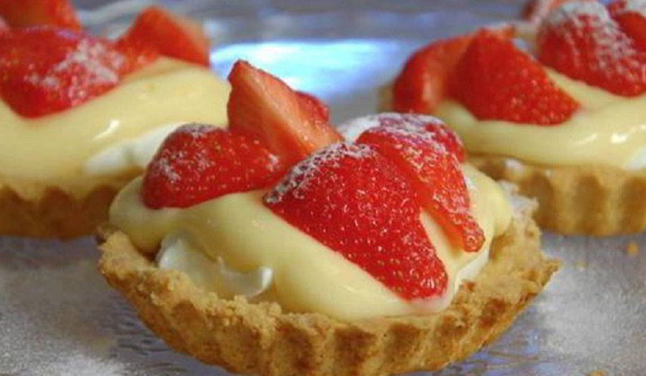 Рецепт корзинки с кремом