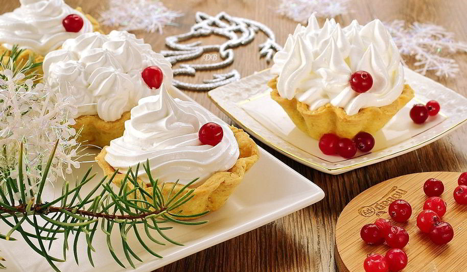 Рецепт корзиночки из нута с белковым кремом