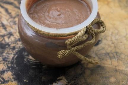 Крем из тофу с печеной грушей