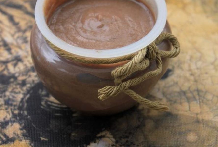 Крем из тофу с печеной грушей