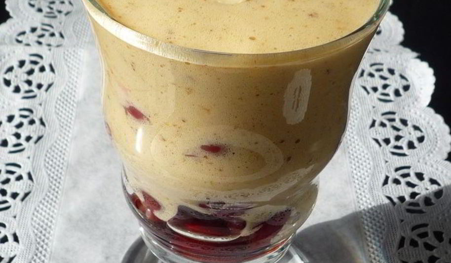 Рецепт крем сабайон с кантучини и вишней