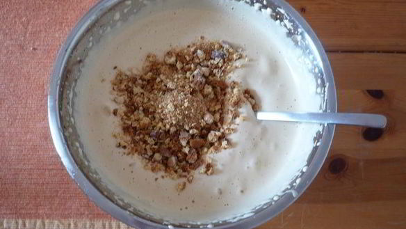 ШАГ 5. крем сабайон с кантучини и вишней