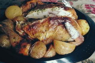 Курица, фаршированная крем-сыром и зеленью