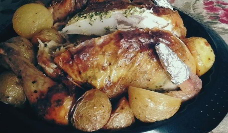 Рецепт курица, фаршированная крем-сыром и зеленью