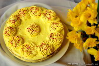 Медовый бисквит со сливочным кремом