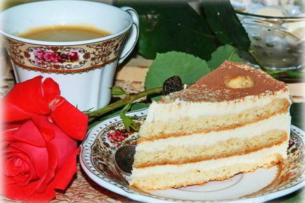 Пляцок с заварным творожным кремом