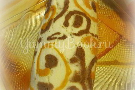 Рулет бисквитный с творожным кремом