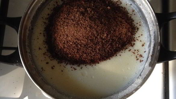 ШАГ 2. шоколадный крем из манной крупы