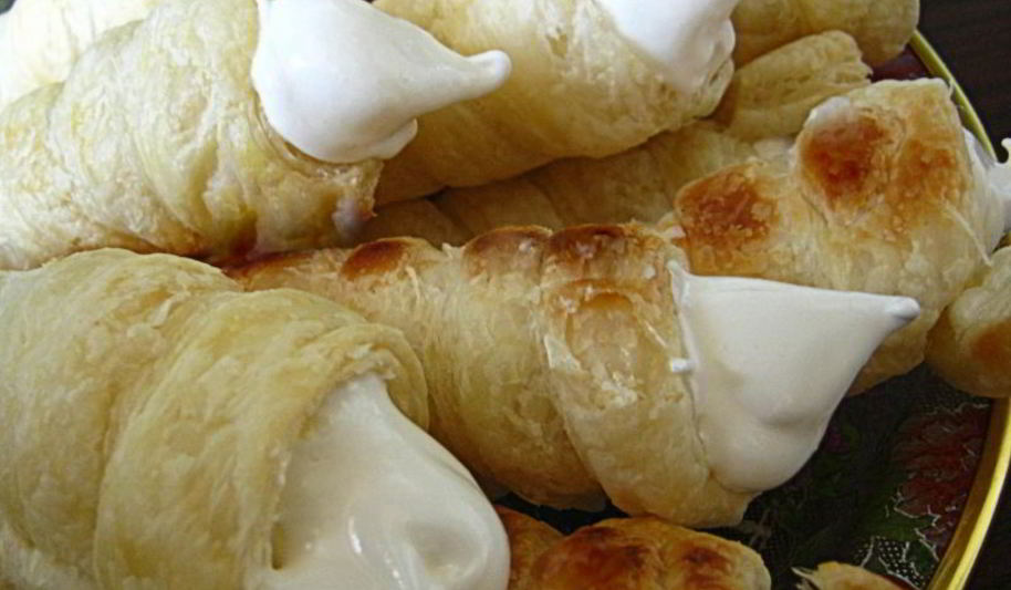 Рецепт слоеные трубочки с белковым кремом