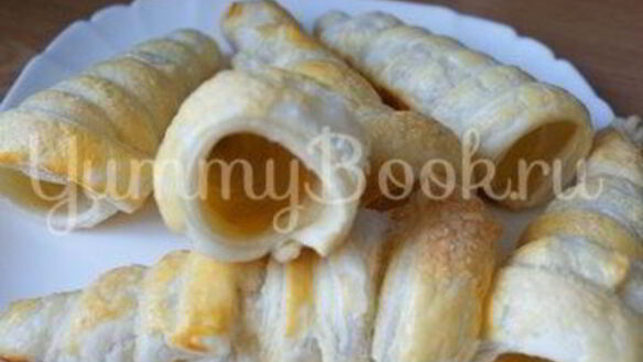 ШАГ 3. слоеные трубочки с кремом