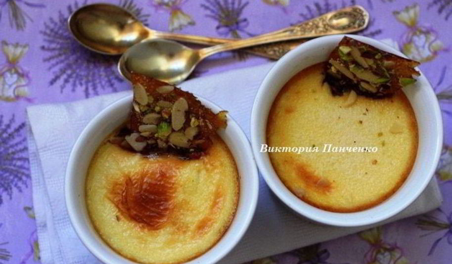 Рецепт ванильный крем с грильяжем