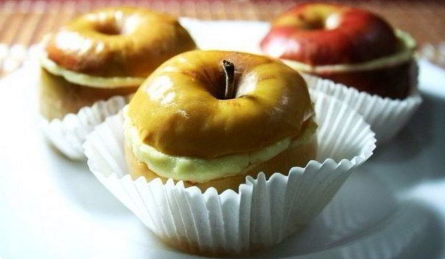 Рецепт запеченные яблоки с творожным кремом