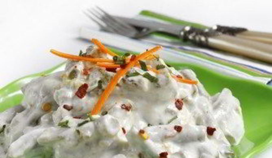 Рецепт зеленая фасоль с чесночным кремом