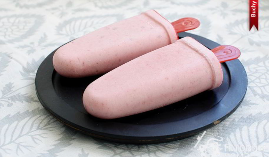 Рецепт бананово-клубничное мороженое