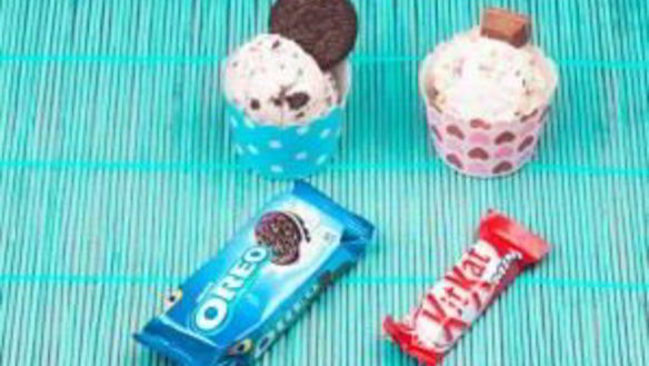 ШАГ 4. домашнее мороженое с киткат и орео