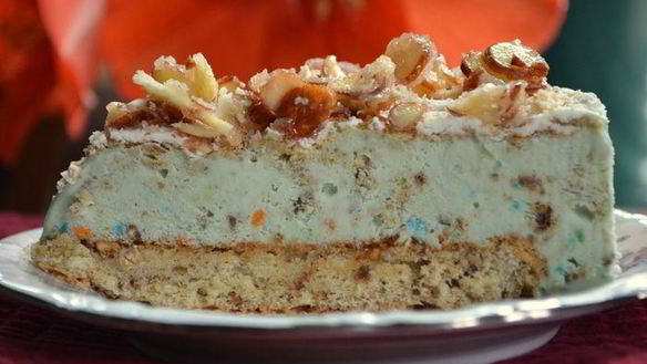 ШАГ 6. миндальный хрустящий торт-мороженое