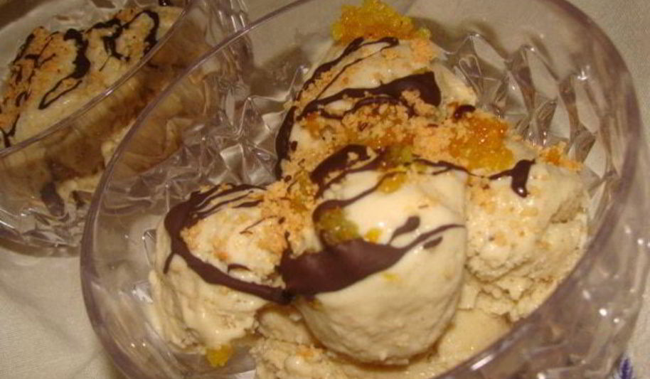 Рецепт мороженое дуэт банана с апельсином