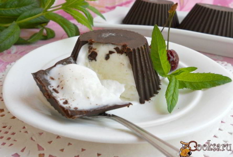 Мороженое молочное в шоколаде