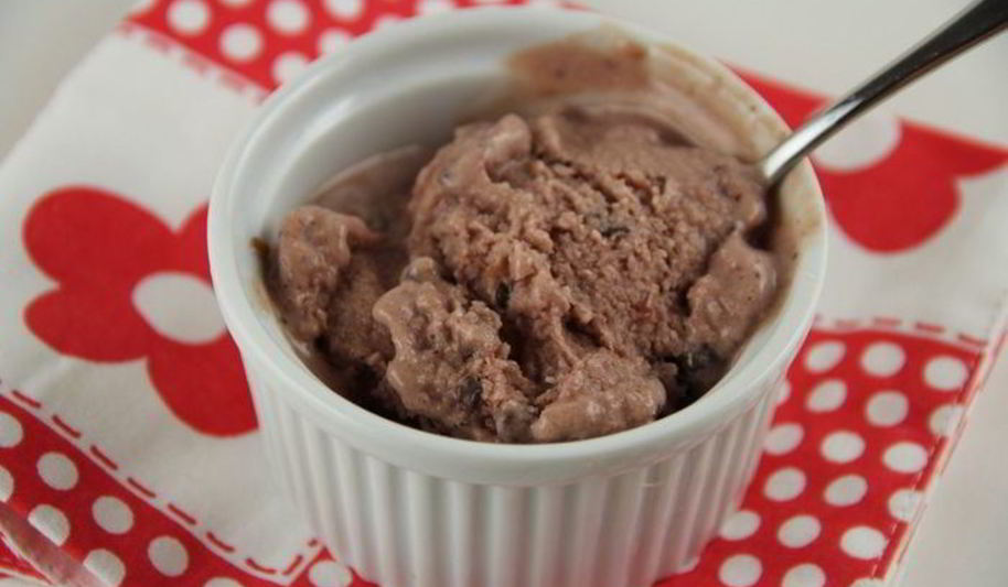 Рецепт мороженое с малиной и шоколадом