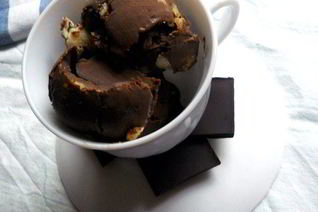 Мятное мороженое с грецкими орехами и белым шоколадом