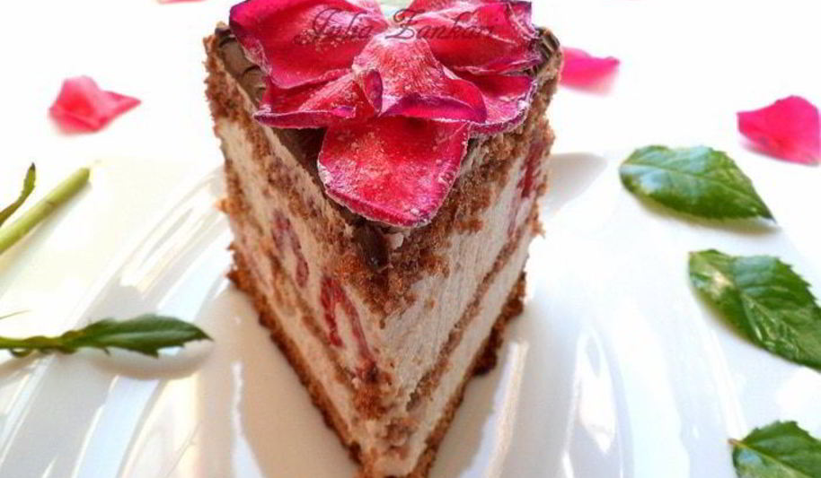 Рецепт торт-мороженое малиново-розовая симфония