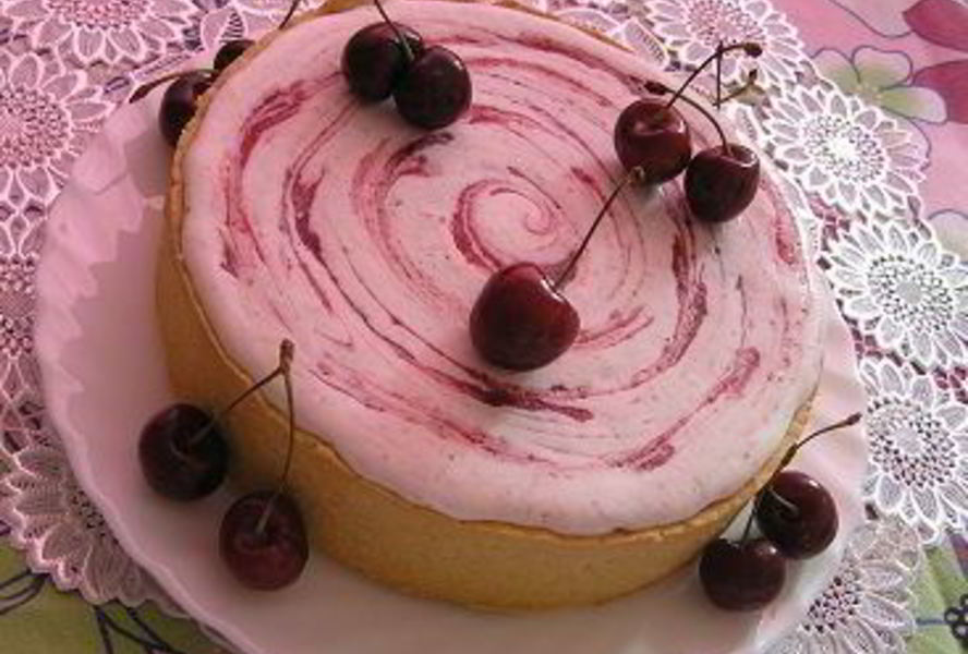 Торт-мороженое с черешней