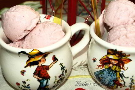 Вишневое творожно-йогуртовое мороженое