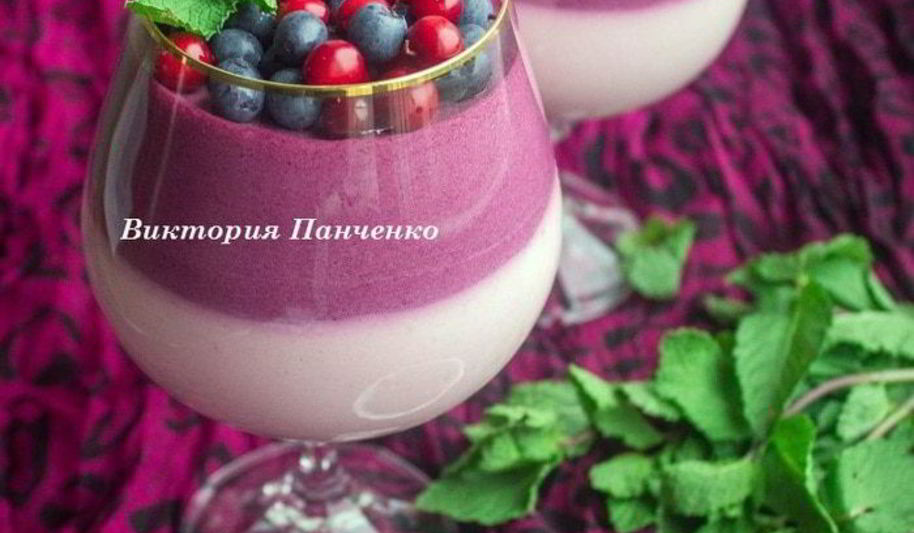 Рецепт бруснично-черничный мусс