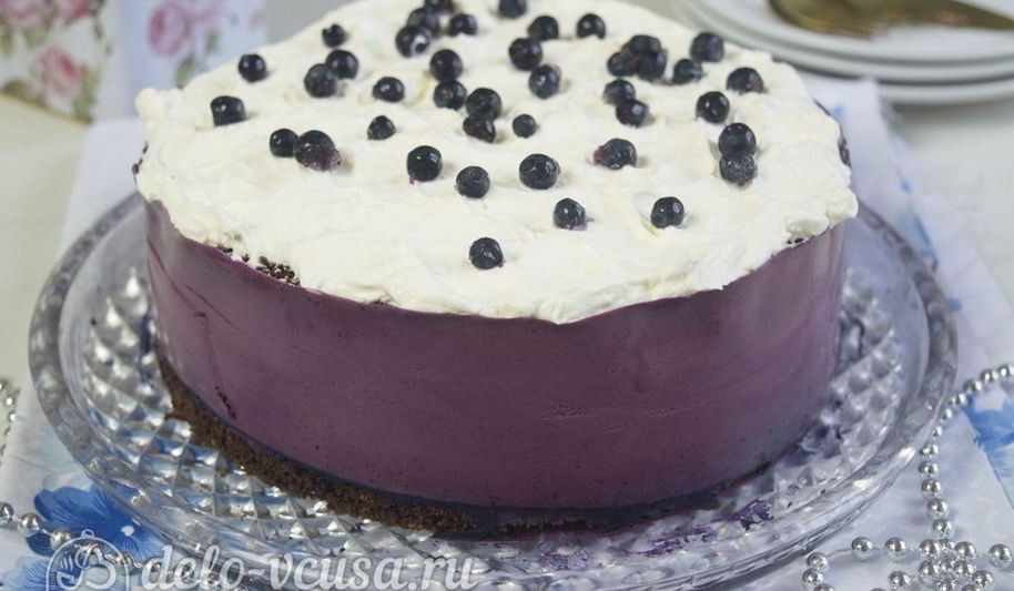 Рецепт черничный муссовый торт