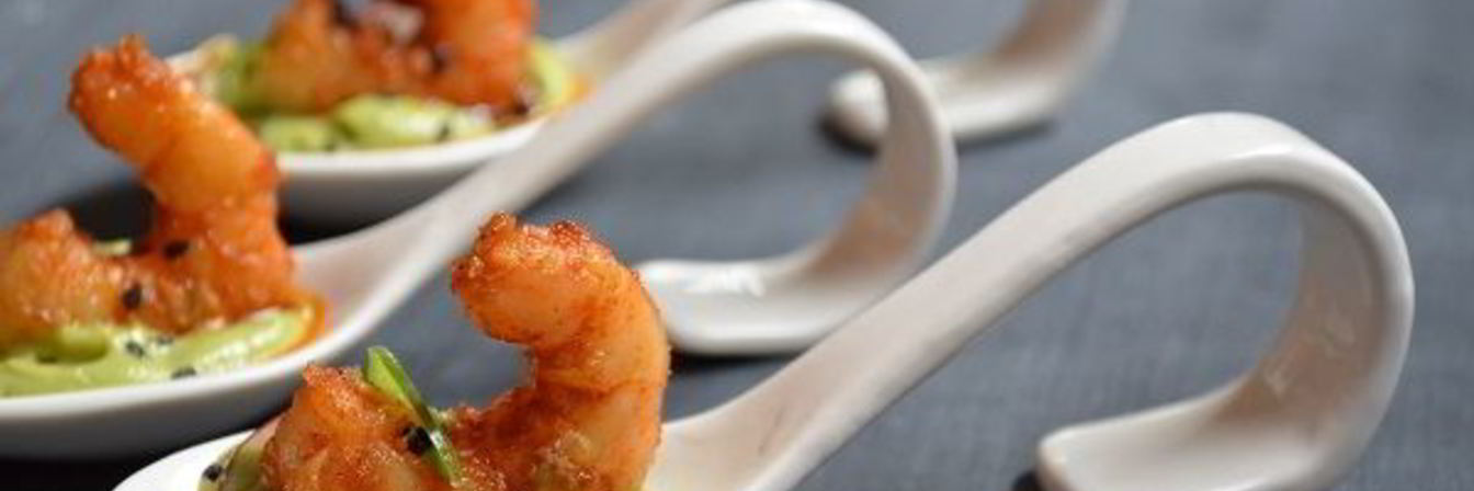 Мусс из авокадо с креветками