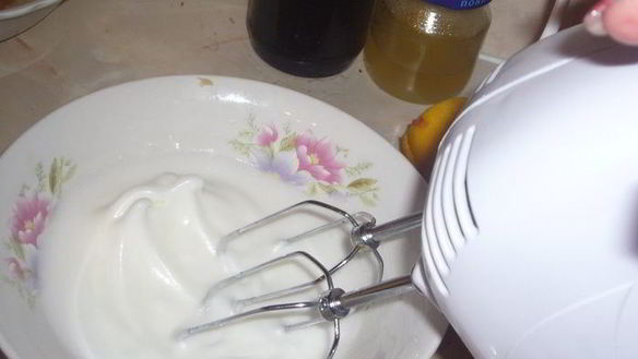 ШАГ 4. мусс из белка, яблок и банана