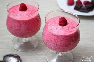 Мусс из малины с манкой