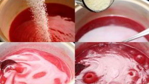 ШАГ 4. мусс из малины с манкой