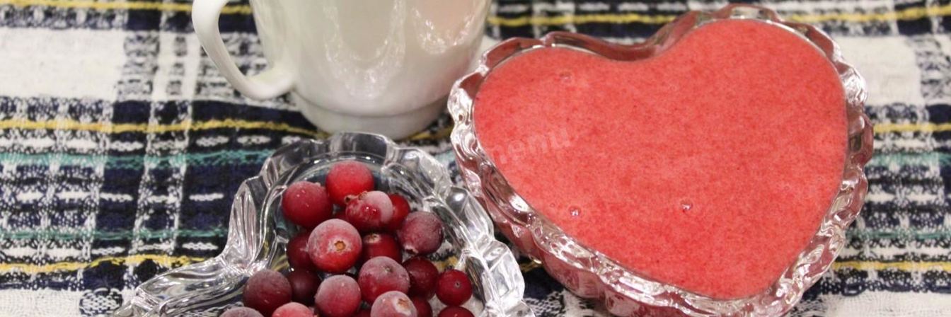 Мусс клюквенный с манной крупой