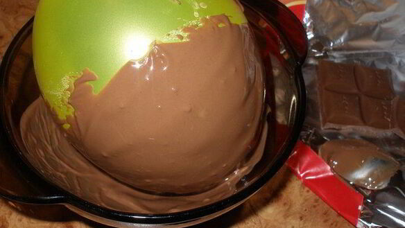 ШАГ 4. пасхальные шоколадные яйца с творожным муссом