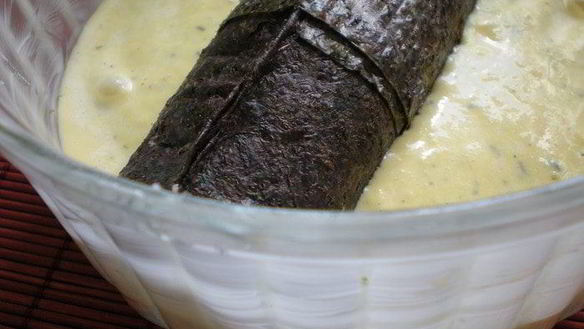 ШАГ 14. рыбный террин с креветочным муссом на подушечке из брокколи