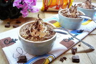 Шоколадно-сливочный мусс на манной крупе