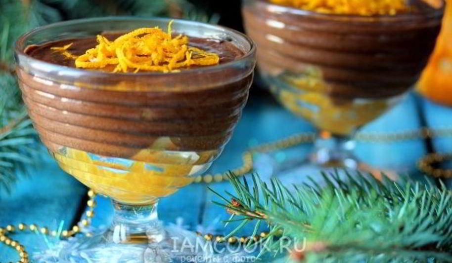 Рецепт шоколадный мусс с апельсином