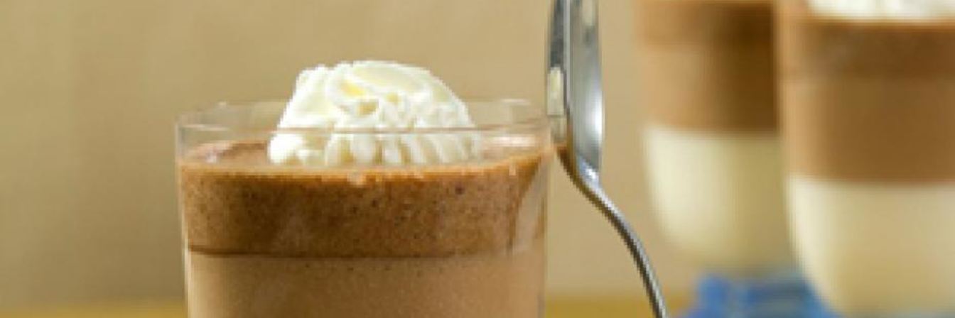 Трехцветный шоколадный мусс