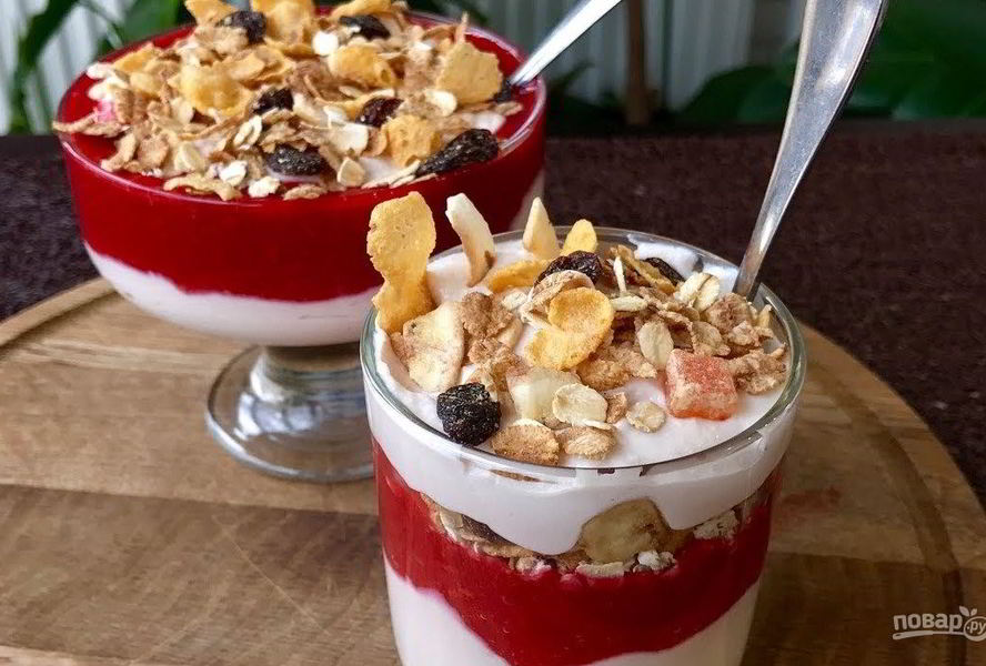 Творожно-ягодный мусс