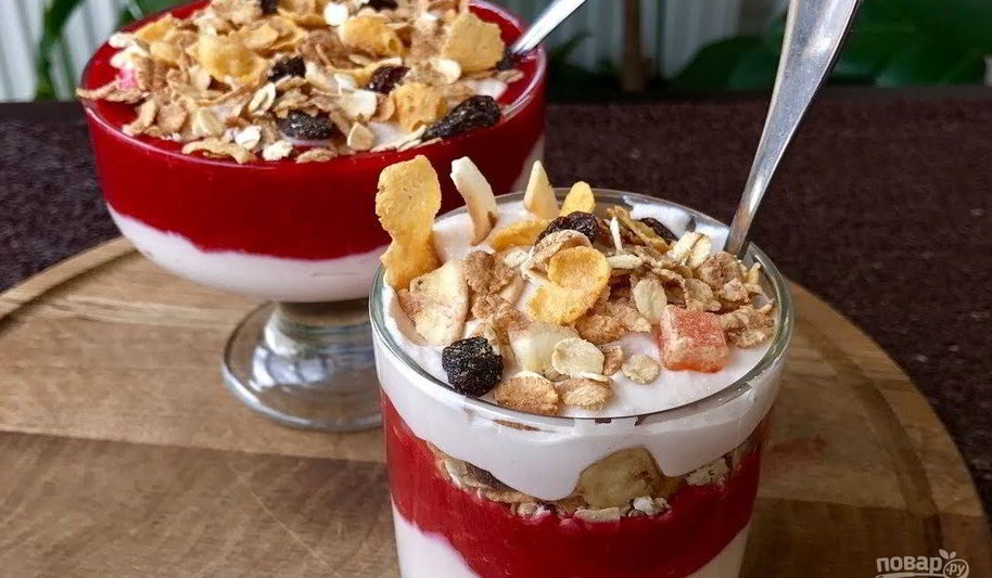 Рецепт творожно-ягодный мусс